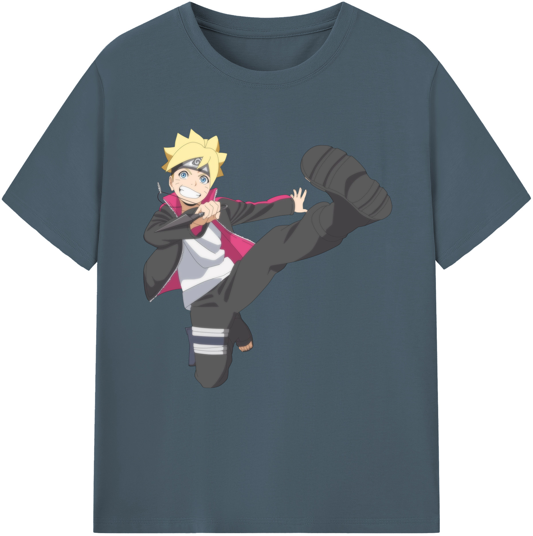 （画像用） NARUTO -ナルト- うずまき ボルト Uzumaki Boruto 綿100％半袖Tシャツ（フロントプリント）